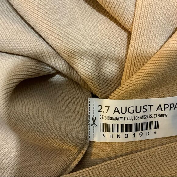 2.7 AUGUST APPAREL Endlessrose bodycon tan dress size XL - Picture 6 of 7